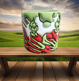 Grinch Baskı Porselen Fincan