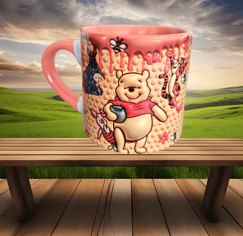 Winnie The Pooh Baskı Porselen Fincan