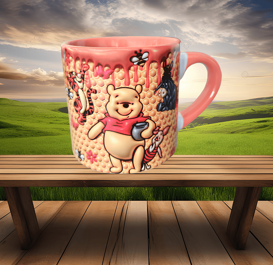 Winnie The Pooh Baskı Porselen Fincan