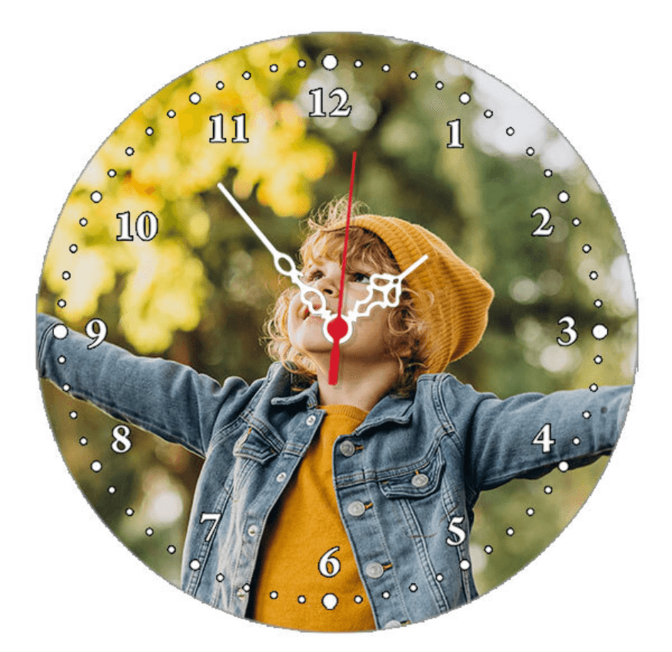 Fotoğraf veya Logo Baskılı Yuvarlak Ahşap Duvar Saati | Kişiye Özel Tasarım | Ofis ve Ev Dekoru