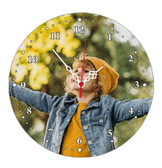 Fotoğraf veya Logo Baskılı Yuvarlak Ahşap Duvar Saati | Kişiye Özel Tasarım | Ofis ve Ev Dekoru