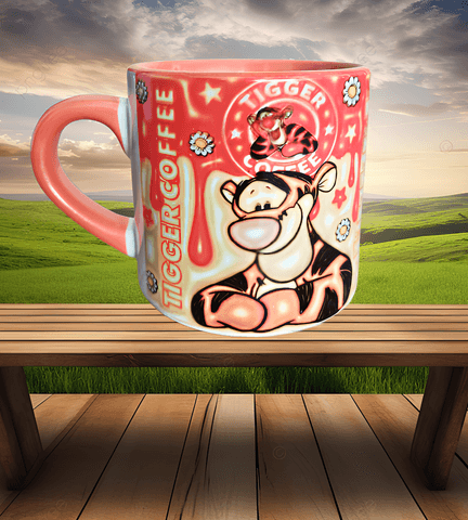 Winnie The Pooh Tiger Baskı Porselen Fincan