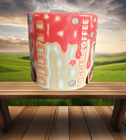 Winnie The Pooh Tiger Baskı Porselen Fincan