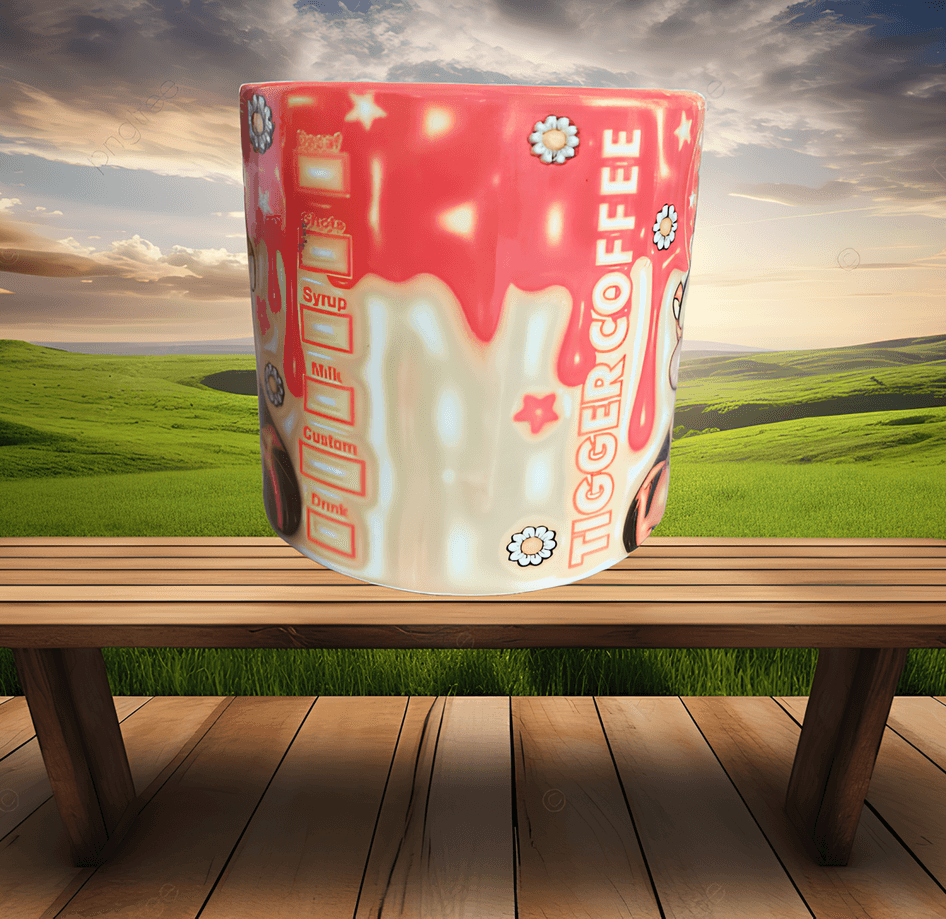 Winnie The Pooh Tiger Baskı Porselen Fincan