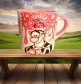 Winnie The Pooh Tiger Baskı Porselen Fincan