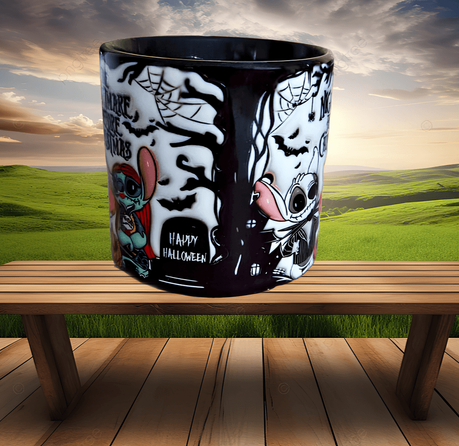 Stitch Baskı Porselen Fincan