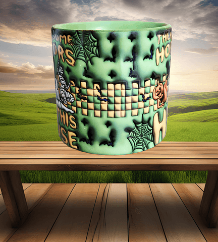 Halloween Baskı Porselen Fincan