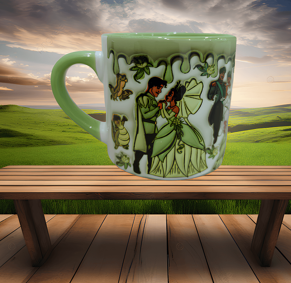 Prenses Baskı Porselen Fincan