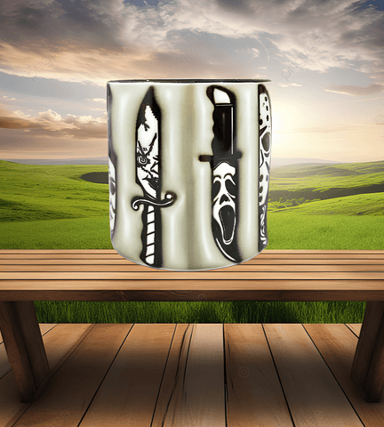 Katiller Halloween Baskı Porselen Fincan