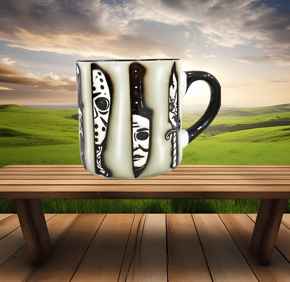 Katiller Halloween Baskı Porselen Fincan