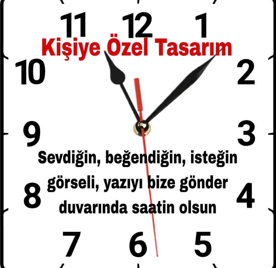 Kişiye özel baskı metal hediyelik kaiteli duvar saati