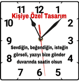 Kişiye özel baskı metal hediyelik kaiteli duvar saati