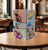 Alice Baskı içi ve Kulpu Renkli Kupa