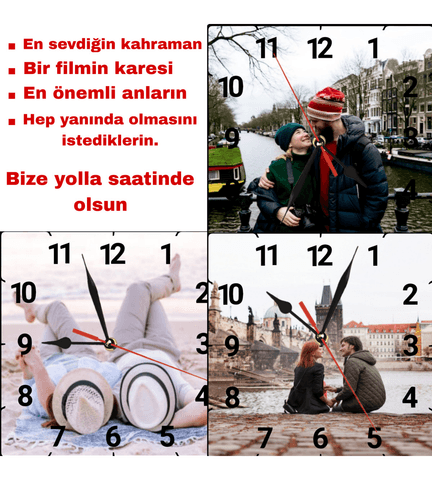 Kişiye özel baskı metal hediyelik kaiteli duvar saati