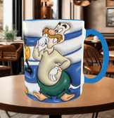 Ağaç kakan Baskı içi ve Kulpu Renkli Kupa