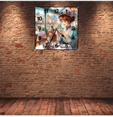 Çay saati vintage baskı metal hediyelik dekoratif kaliteli duvar saati