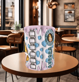 Prenses Baskı içi ve Kulpu Renkli Kupa