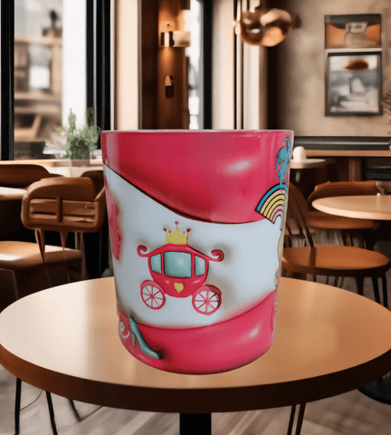 Barbi Baskı içi ve Kulpu Renkli Kupa