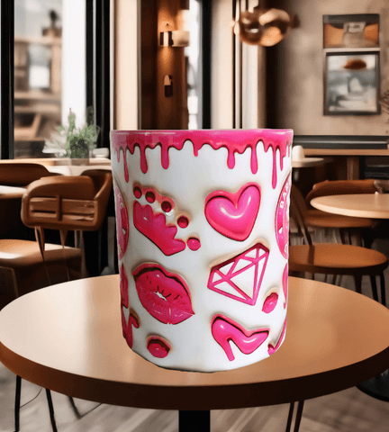 Barbi Baskı içi ve Kulpu Renkli Kupa