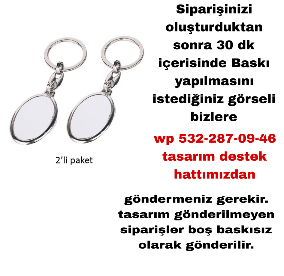 Kişiye özel 2 adet metal anahtarlık