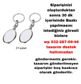 Kişiye özel 2 adet metal anahtarlık