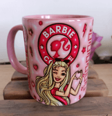 Barbi Baskı içi ve Kulpu Renkli Kupa