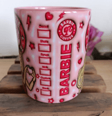 Barbi Baskı içi ve Kulpu Renkli Kupa