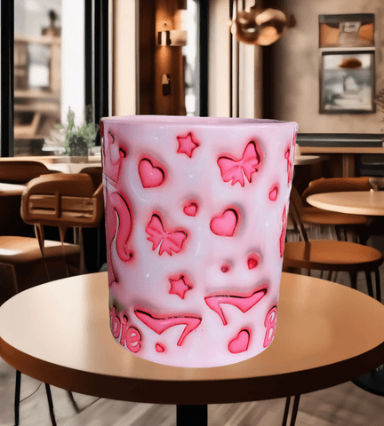 Barbi Baskı içi ve Kulpu Renkli Kupa