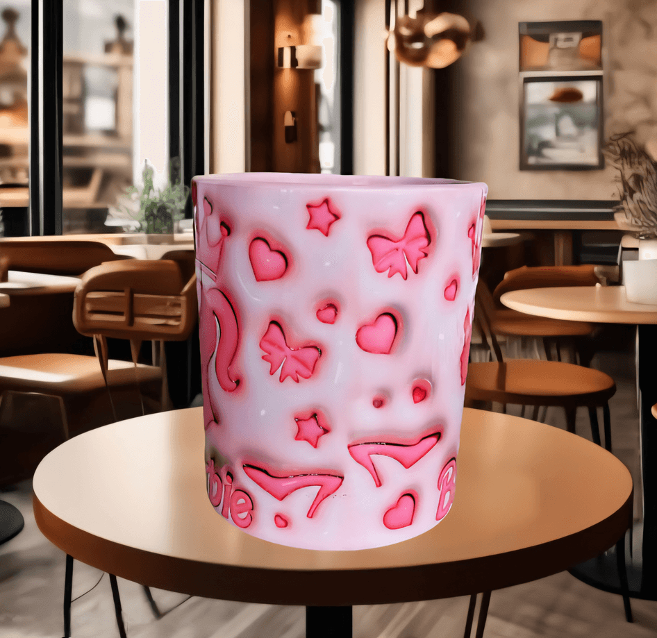 Barbi Baskı içi ve Kulpu Renkli Kupa