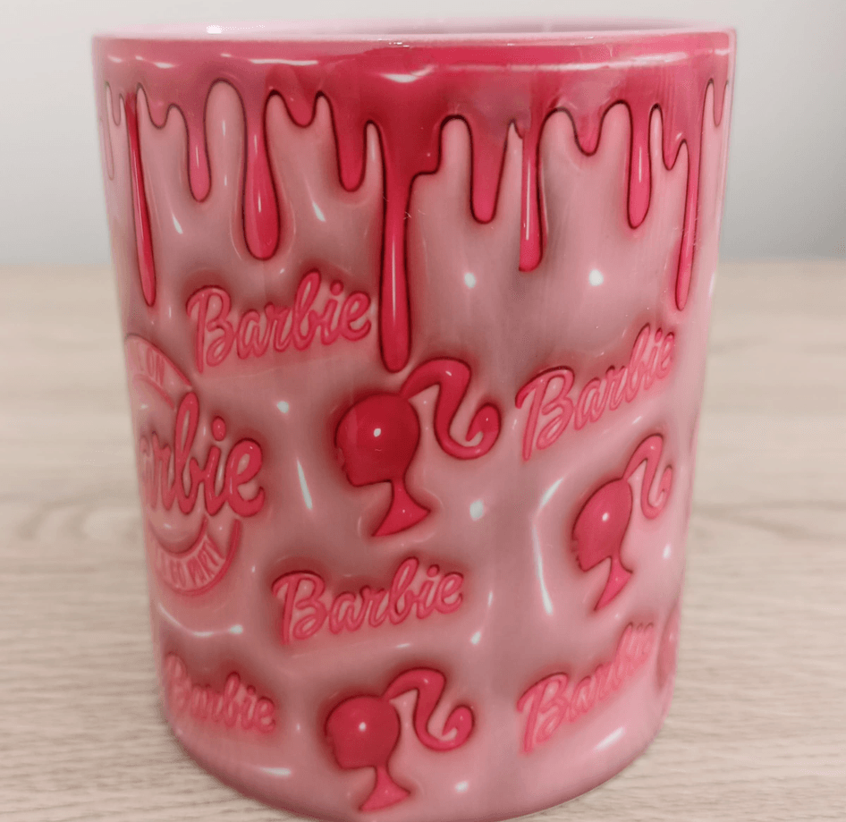 Barbi Baskı içi ve Kulpu Renkli Kupa