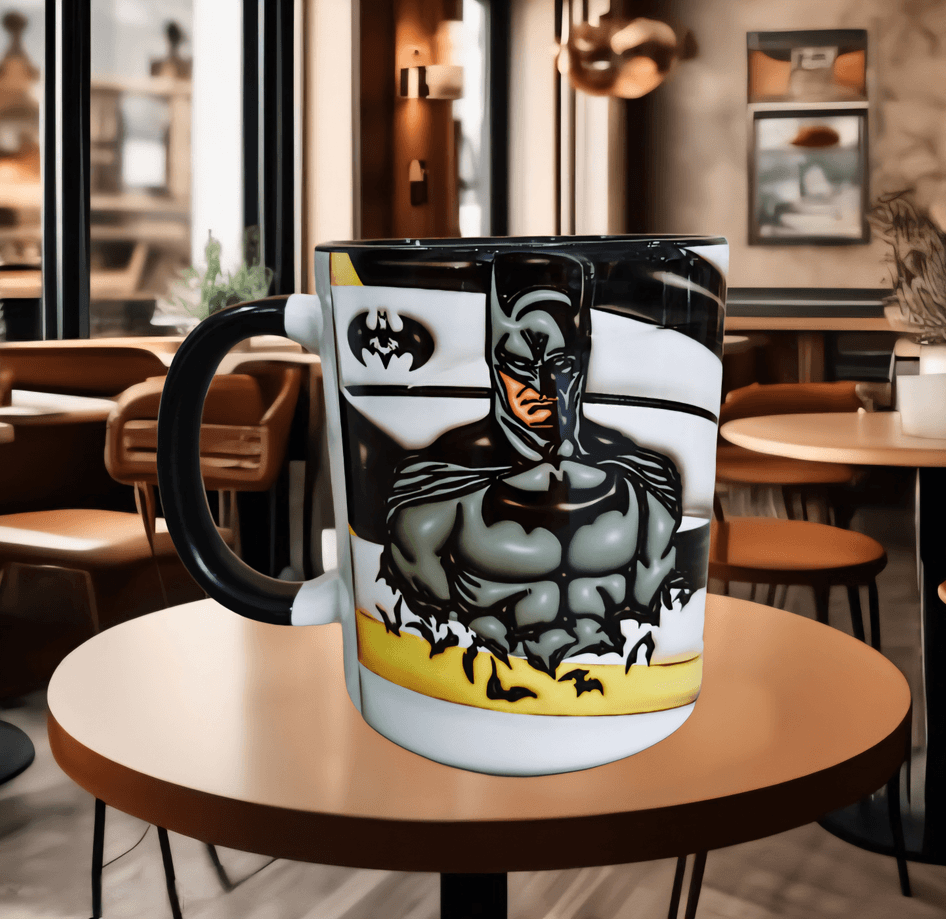 Batman Baskı içi ve Kulpu Renkli Kupa