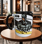 Batman Baskı içi ve Kulpu Renkli Kupa