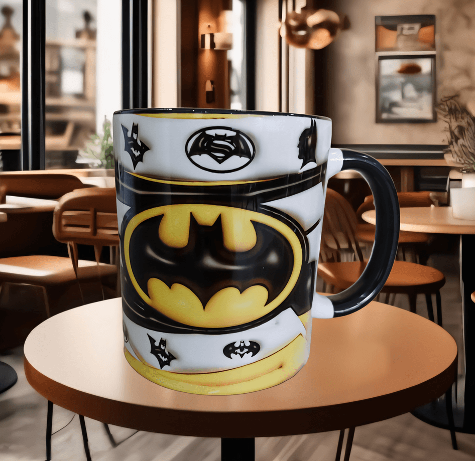Batman Baskı içi ve Kulpu Renkli Kupa