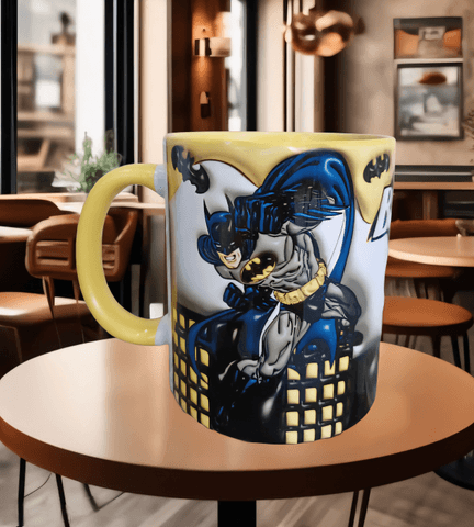 Batman Baskı içi ve Kulpu Renkli Kupa