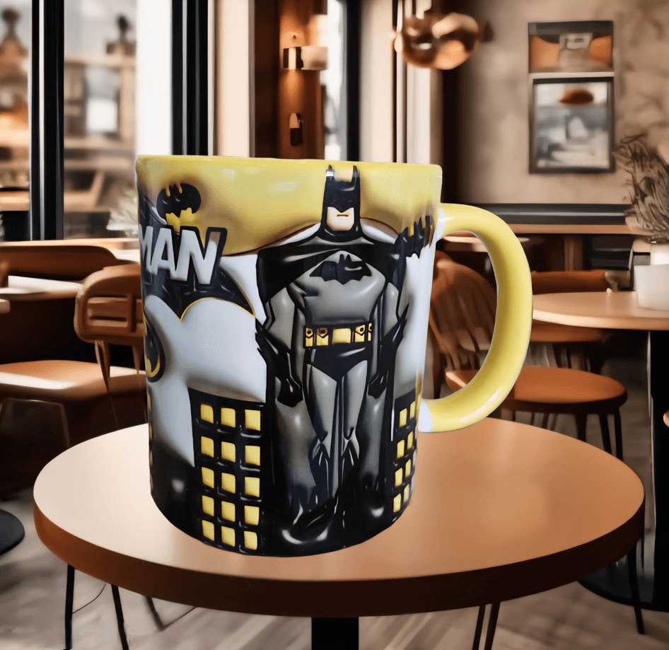 Batman Baskı içi ve Kulpu Renkli Kupa