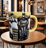 Batman Baskı içi ve Kulpu Renkli Kupa
