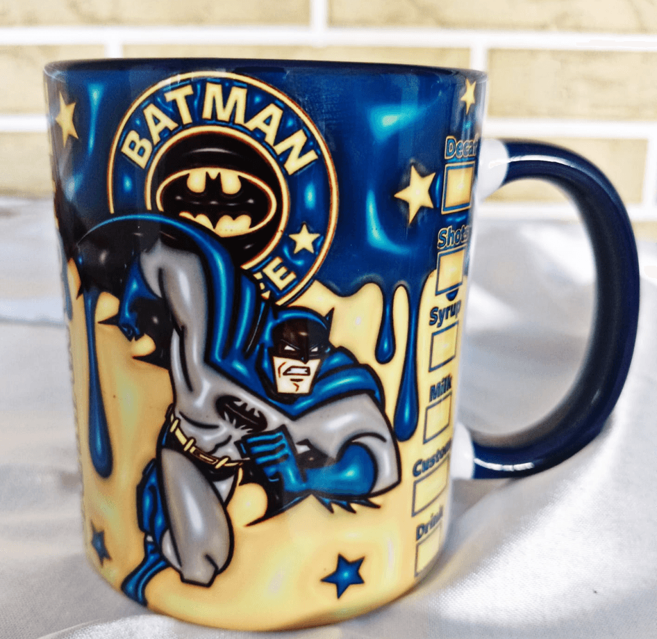 Batman Baskı içi ve Kulpu Renkli Kupa