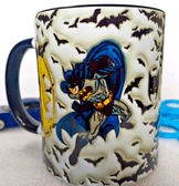 Batman Baskı içi ve Kulpu Renkli Kupa