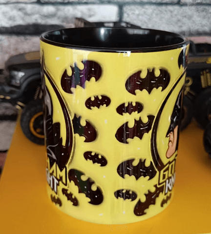 Batman Baskı içi ve Kulpu Renkli Kupa