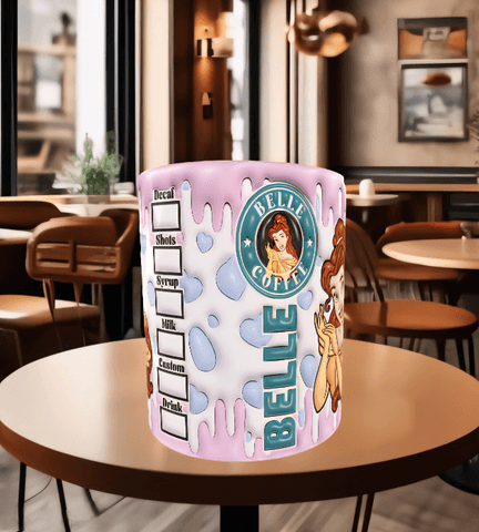 Prenses Baskı içi ve Kulpu Renkli Kupa