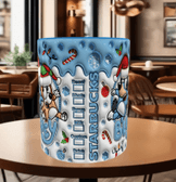 Bingo Bluey Baskı içi ve Kulpu Renkli Kupa