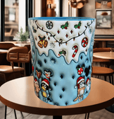 Bingo Bluey Baskı içi ve Kulpu Renkli Kupa