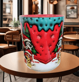 Bingo Bluey Baskı içi ve Kulpu Renkli Kupa