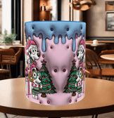 Bingo Bluey Baskı içi ve Kulpu Renkli Kupa