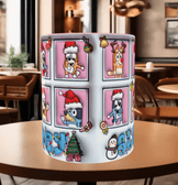 Bingo Bluey Baskı içi ve Kulpu Renkli Kupa