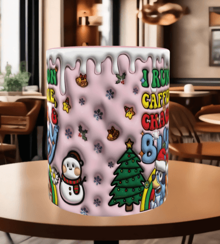 Bingo Bluey Baskı içi ve Kulpu Renkli Kupa