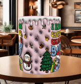 Bingo Bluey Baskı içi ve Kulpu Renkli Kupa