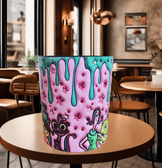 Canavarlar Baskı içi ve Kulpu Renkli Kupa