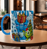 Canavarlar Baskı içi ve Kulpu Renkli Kupa