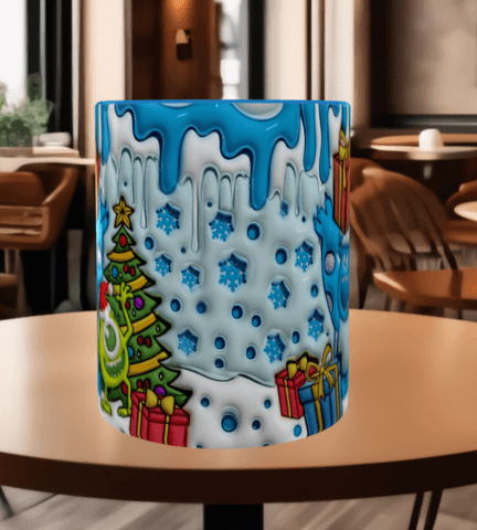 Canavarlar Baskı içi ve Kulpu Renkli Kupa